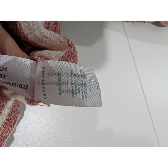 Marine Layer Dress Womens Large Red Stripe Cotton Gauze Maxi - Picture 7 of 12